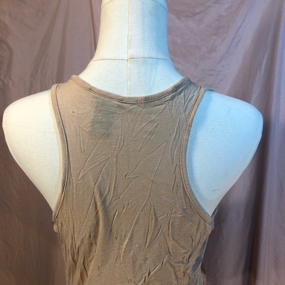 Rue21 Beige Lace Sequin Sleeveless Tank Shirt Size Medium Large - Picture 7 of 8